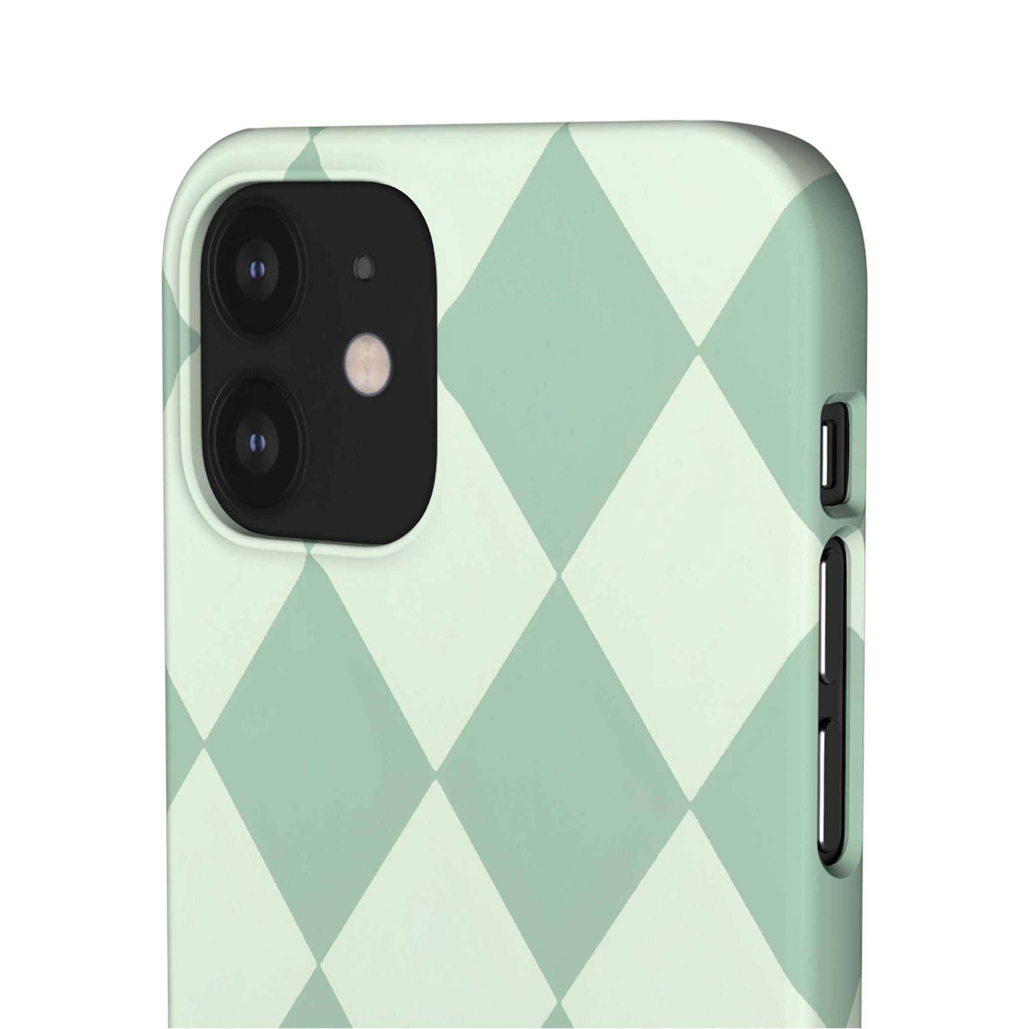 Mint Argyle Snap Phone Case