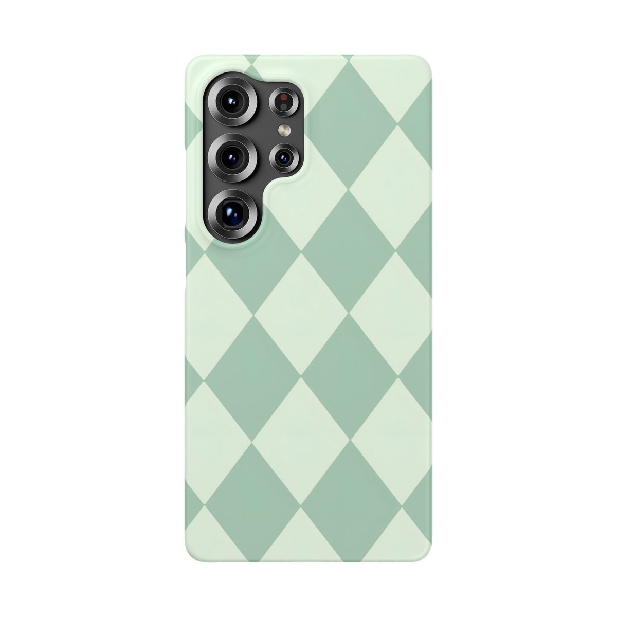 Mint Argyle Snap Phone Case