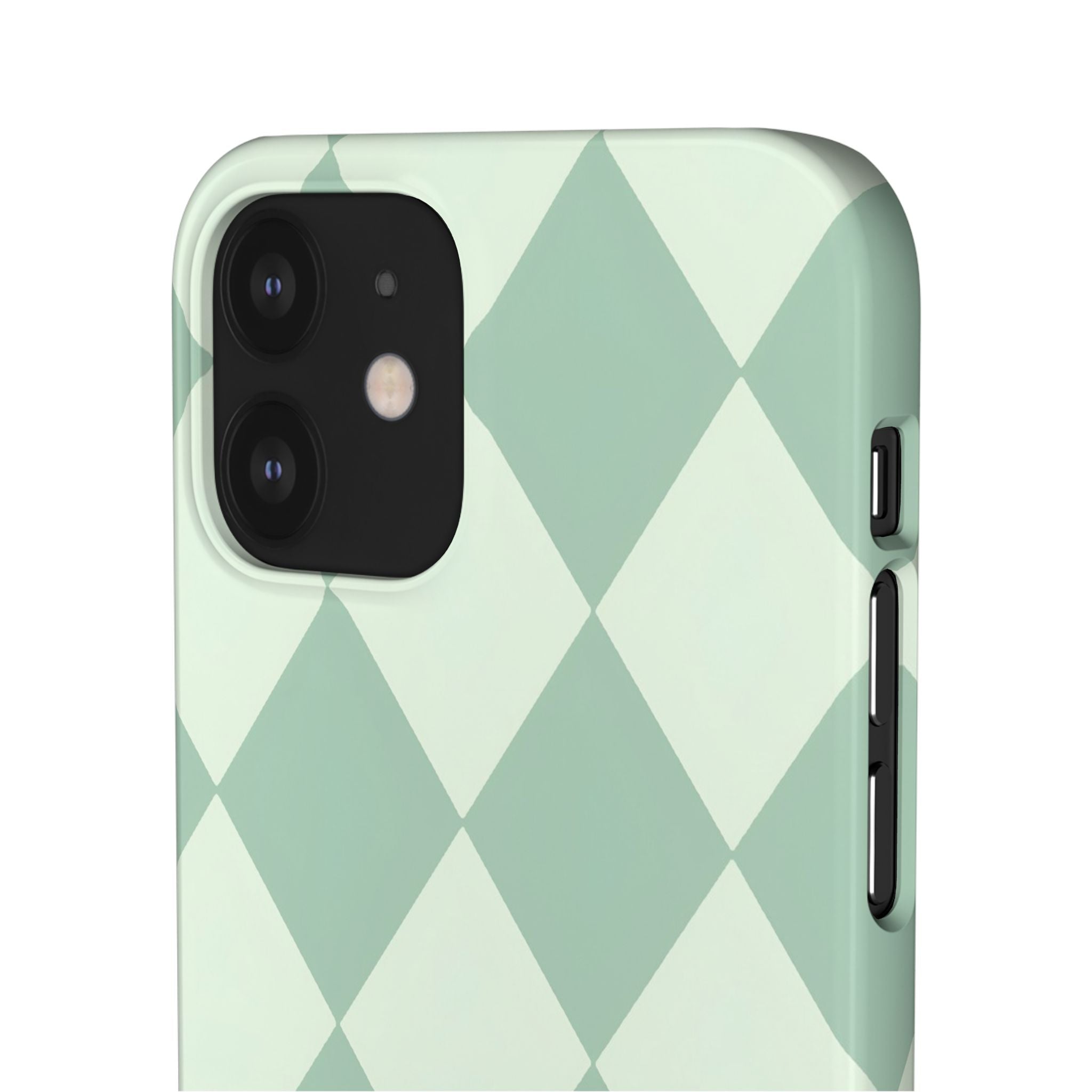 Mint Argyle Snap Phone Case