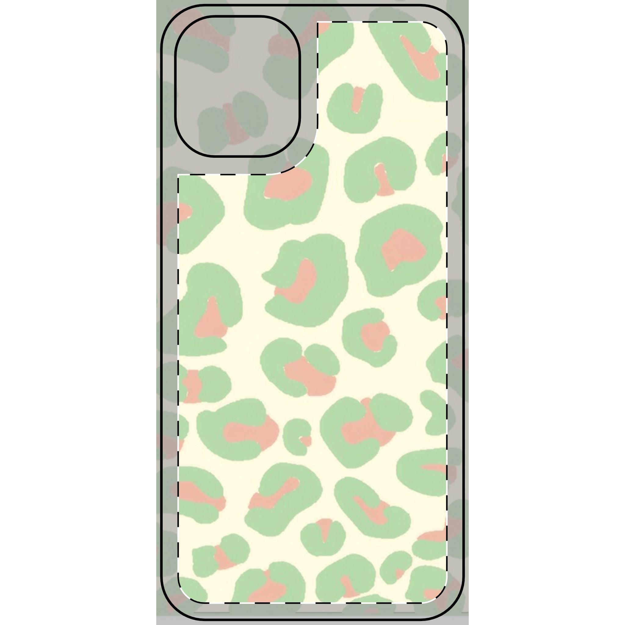 Pistachio and Strawberry Leopard Print Phone Case
