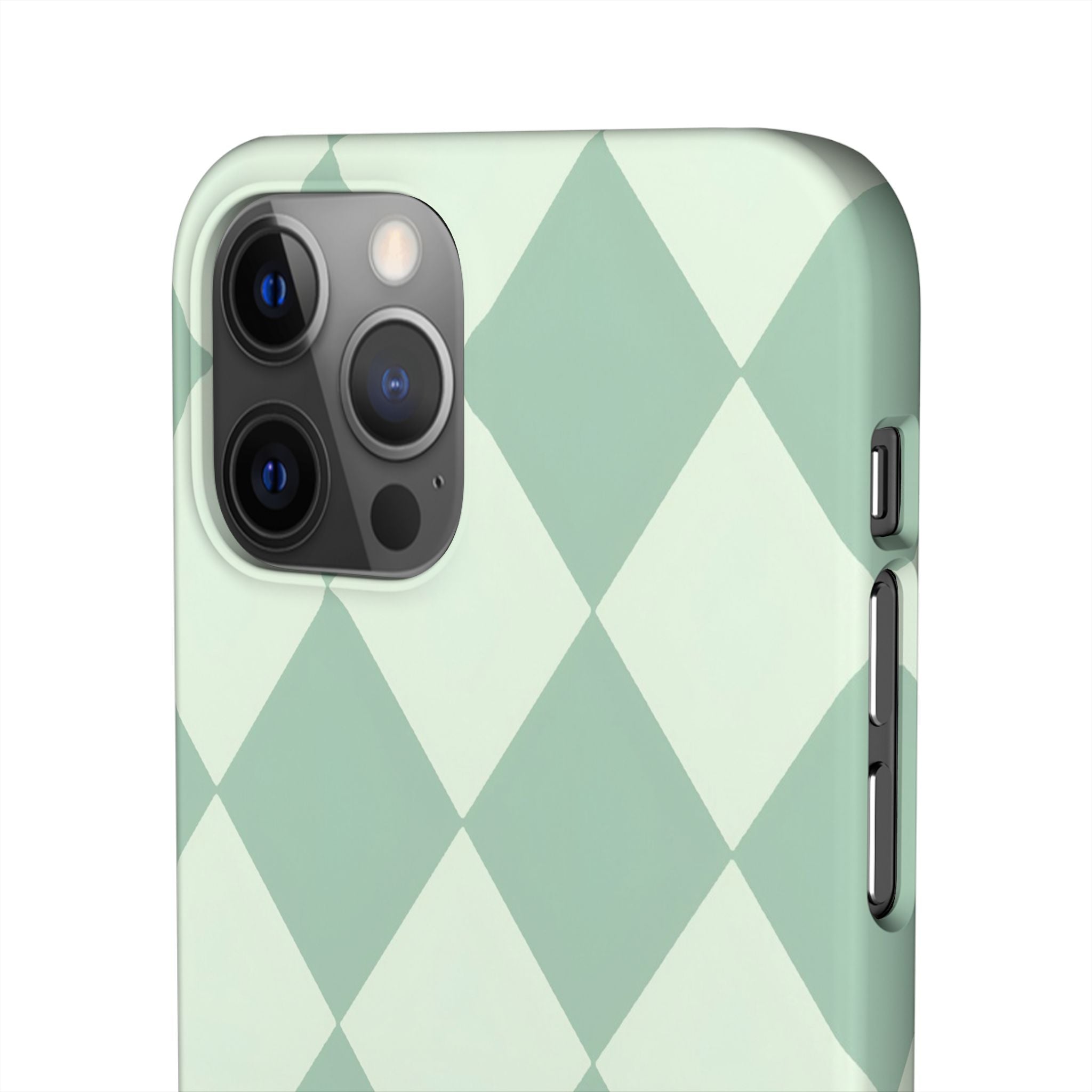 Mint Argyle Snap Phone Case