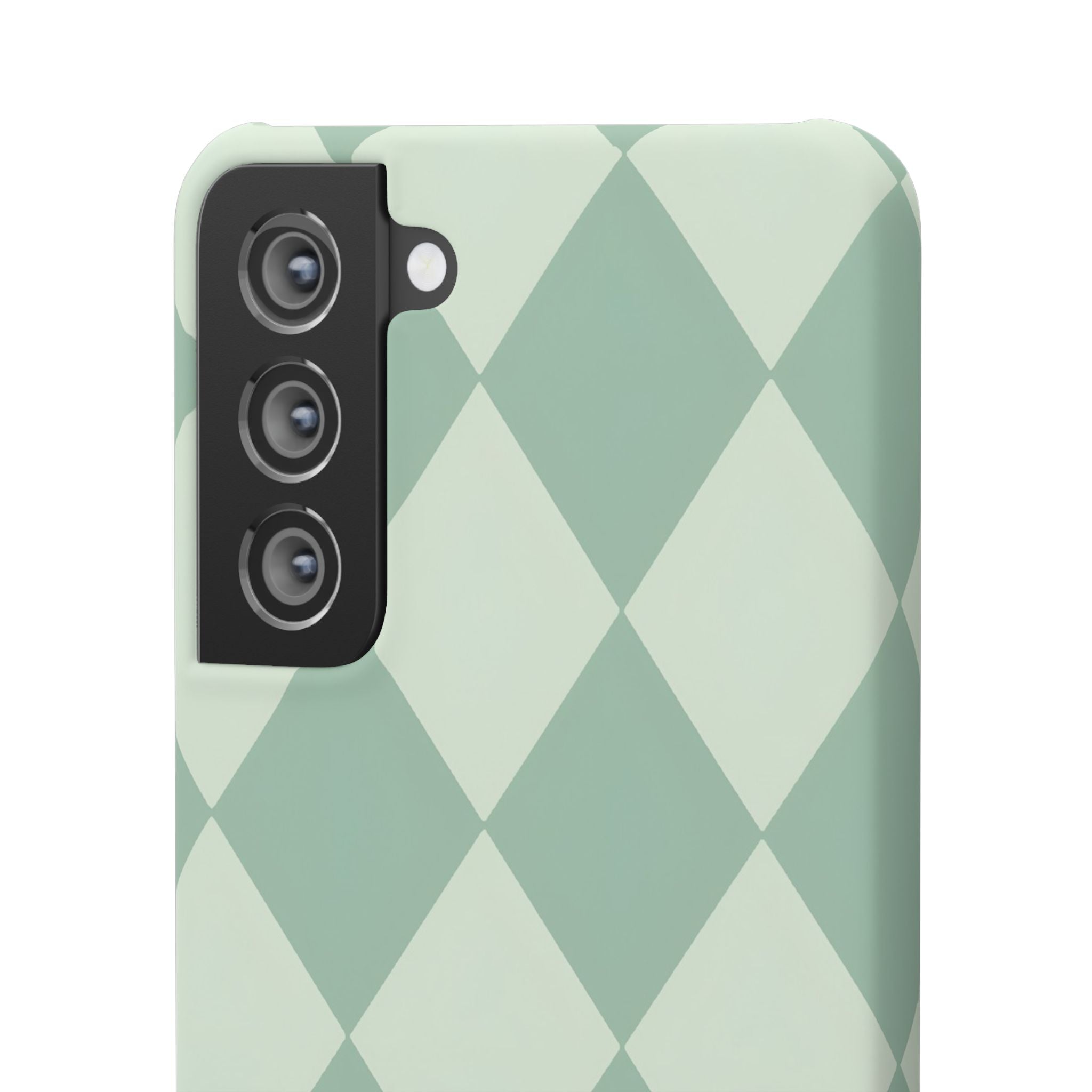 Mint Argyle Snap Phone Case