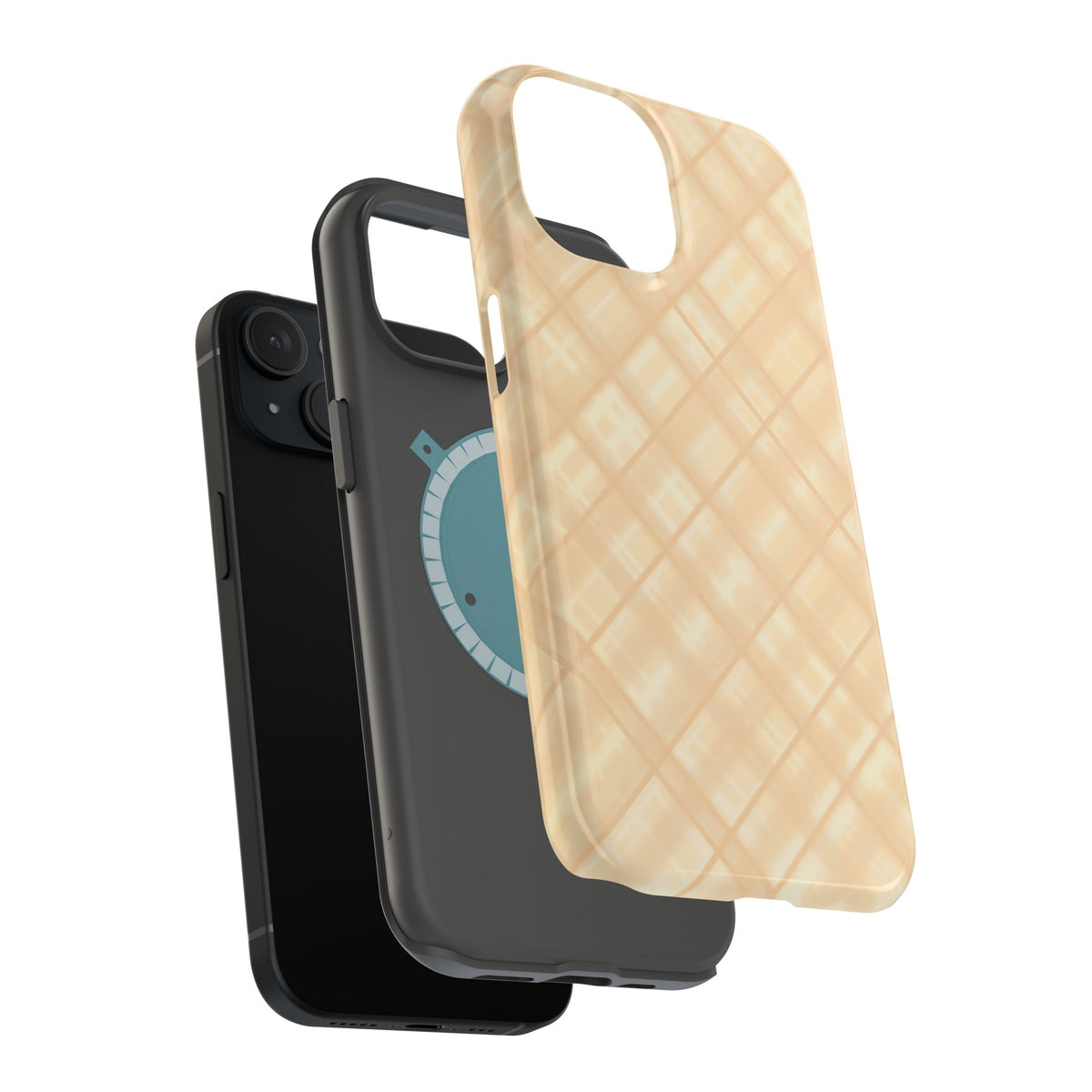 Checkered Butter Magnetic Impact-Resistant Case