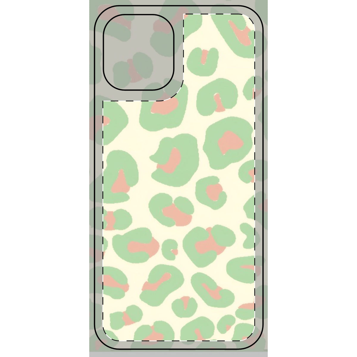 Pistachio and Strawberry Leopard Print Phone Case