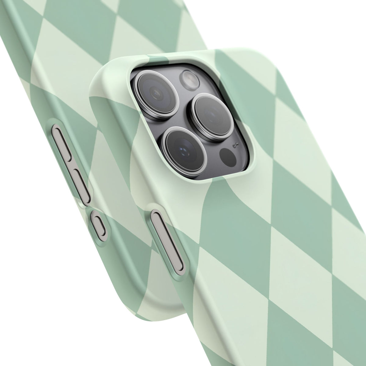 Mint Argyle Snap Phone Case