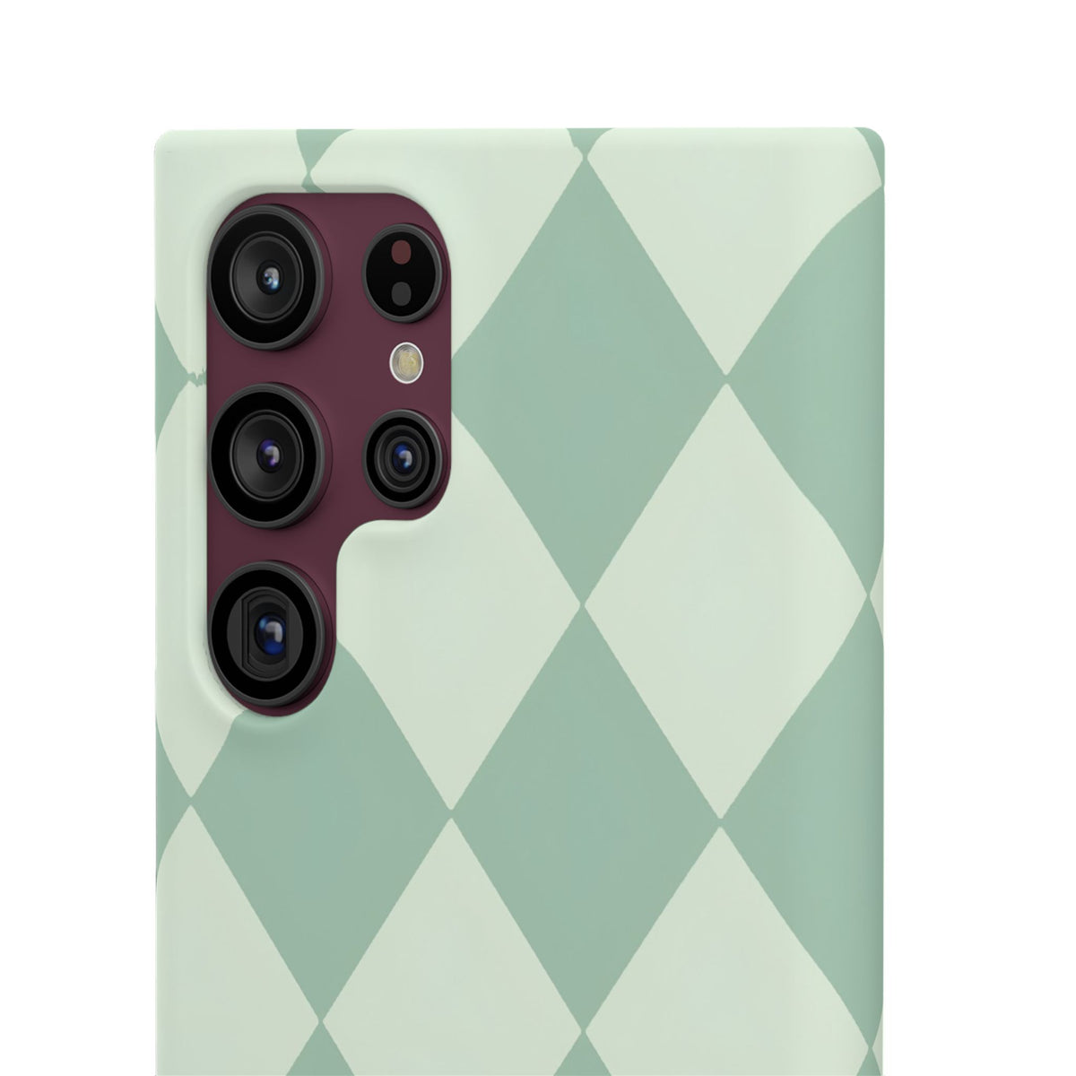 Mint Argyle Snap Phone Case