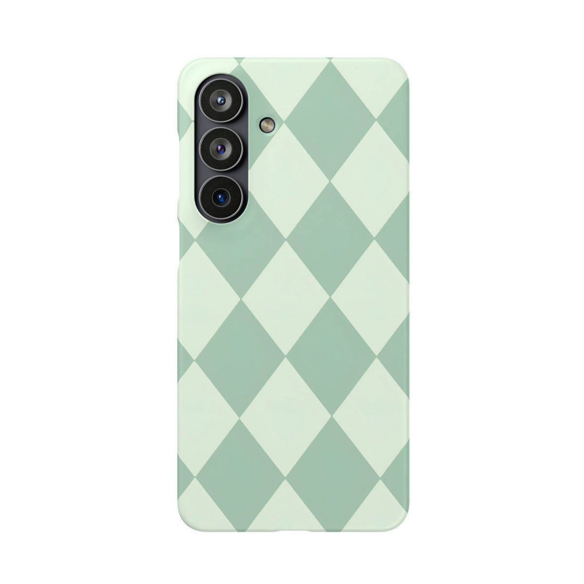 Mint Argyle Snap Phone Case