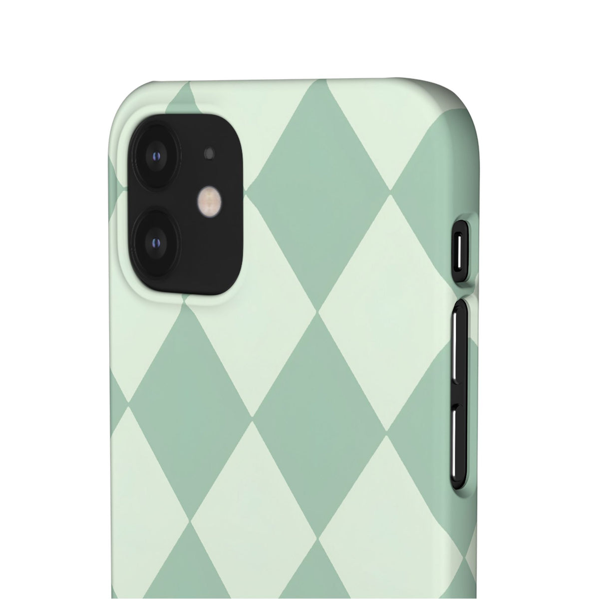 Mint Argyle Snap Phone Case
