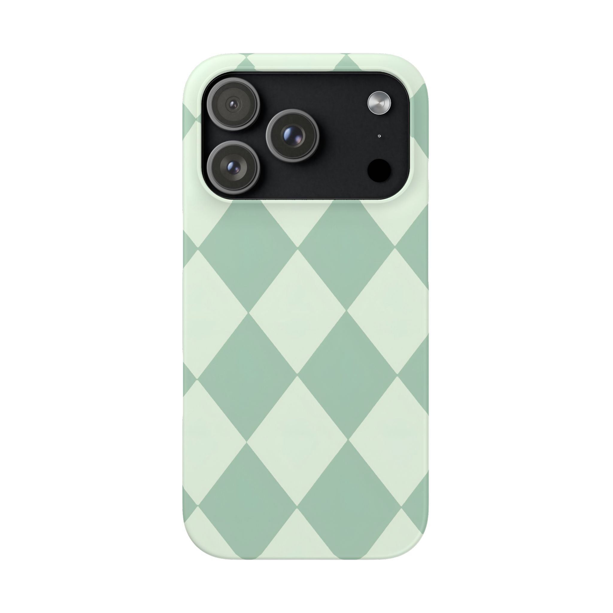 Mint Argyle Snap Phone Case