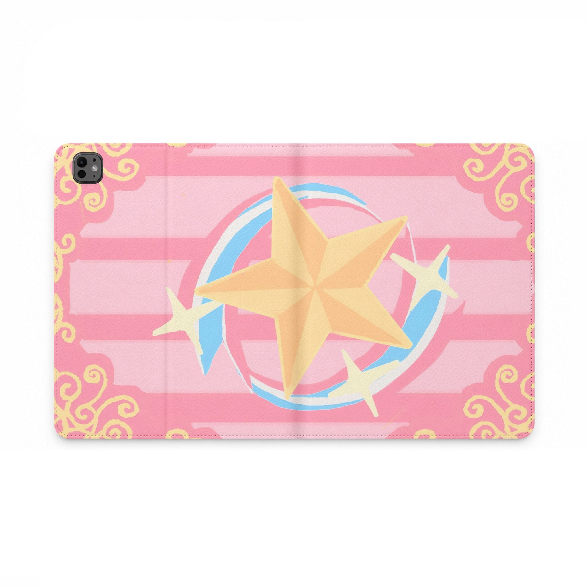 Pink Star Emblem Tablet Folio Case — Magical Girl Inspired Tablet Cover