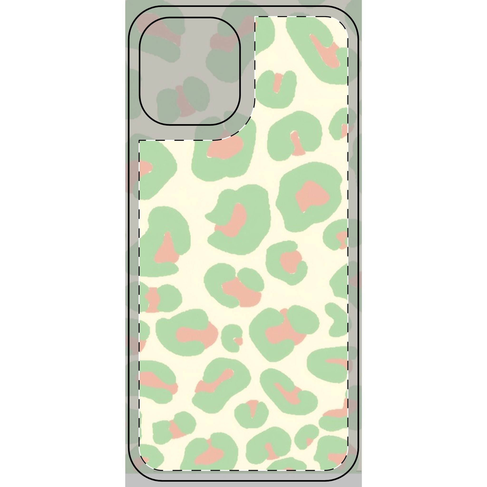 Pistachio and Strawberry Leopard Print Phone Case