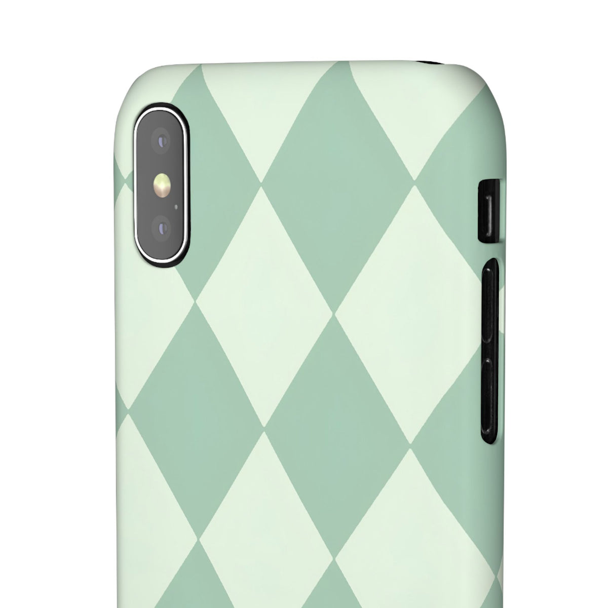 Mint Argyle Snap Phone Case