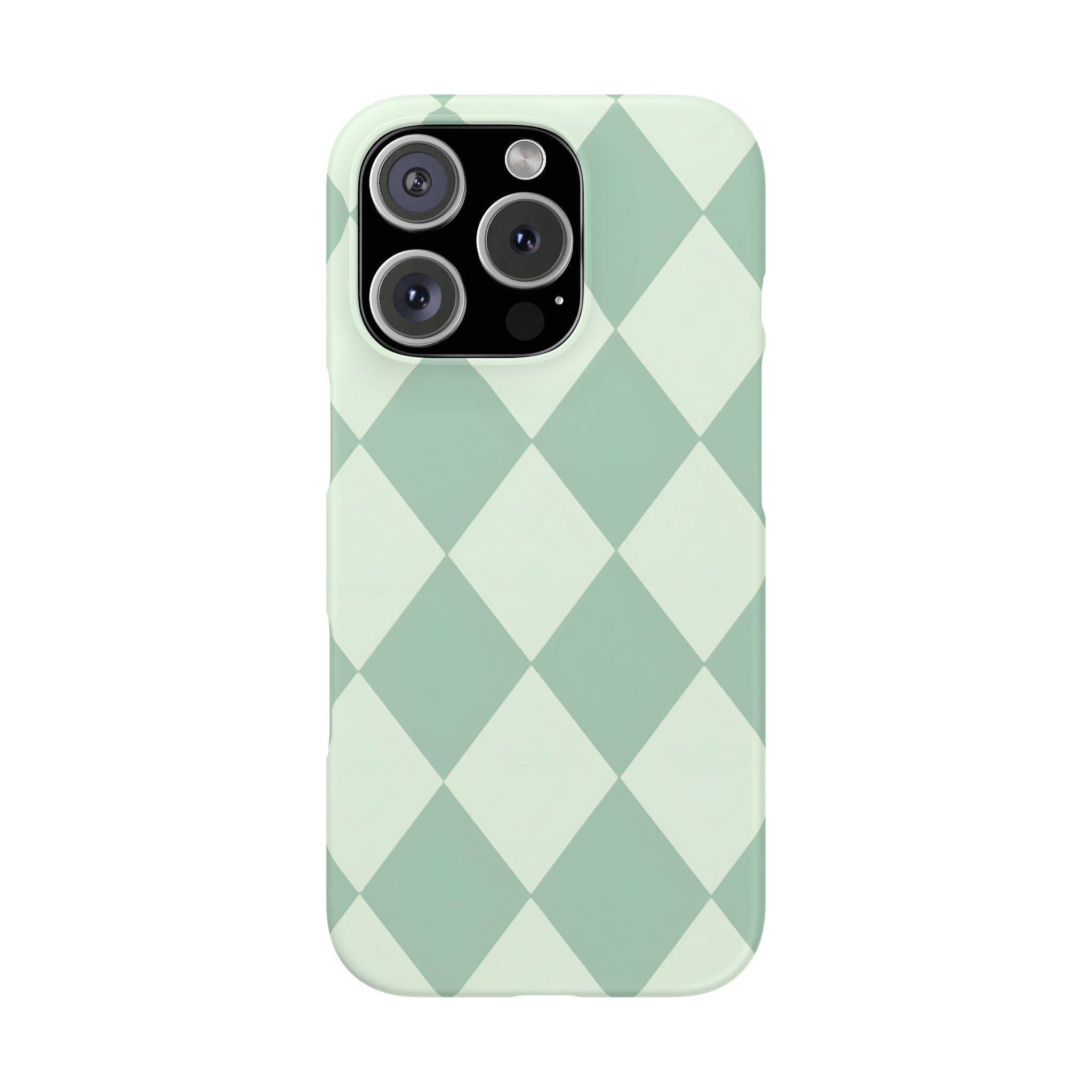 Mint Argyle Snap Phone Case