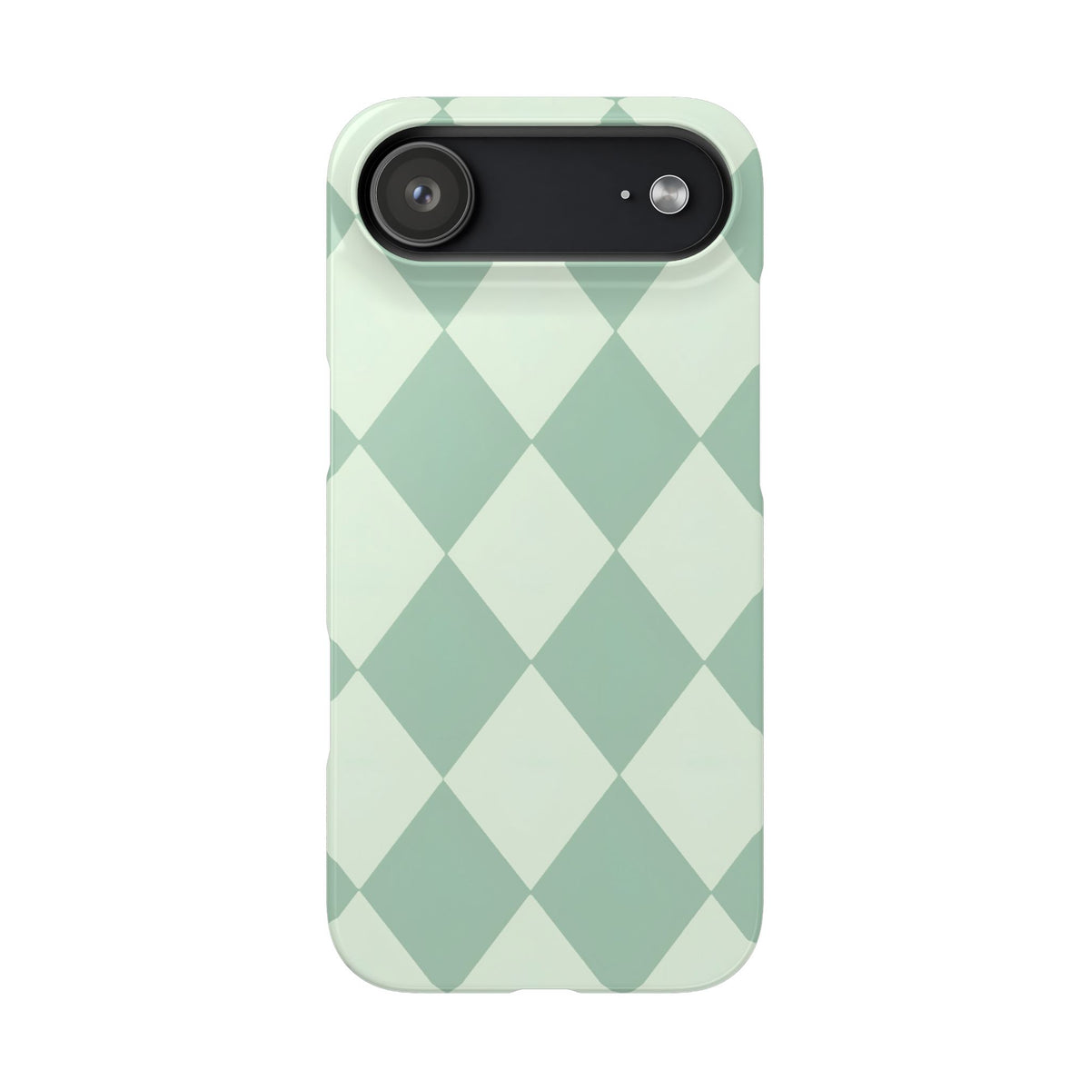Mint Argyle Snap Phone Case