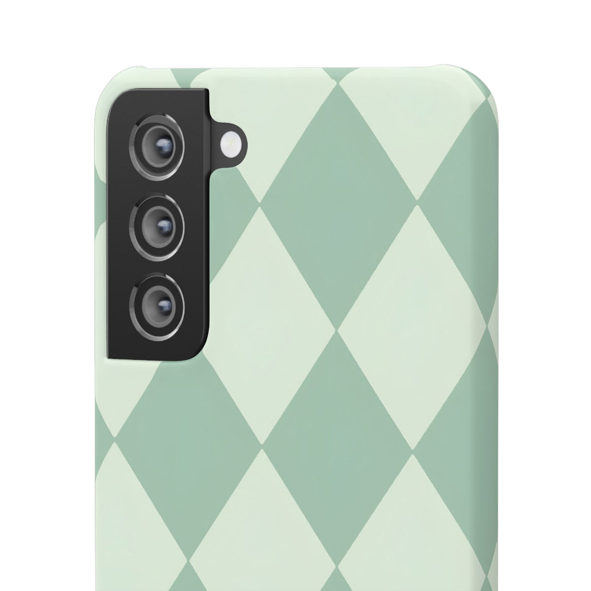 Mint Argyle Snap Phone Case
