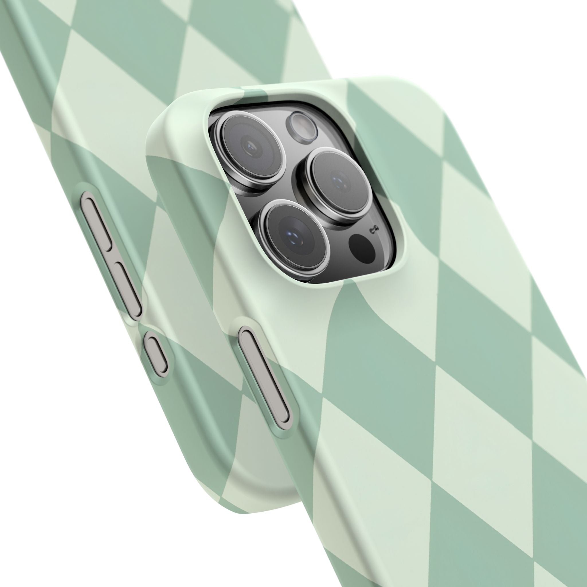 Mint Argyle Snap Phone Case