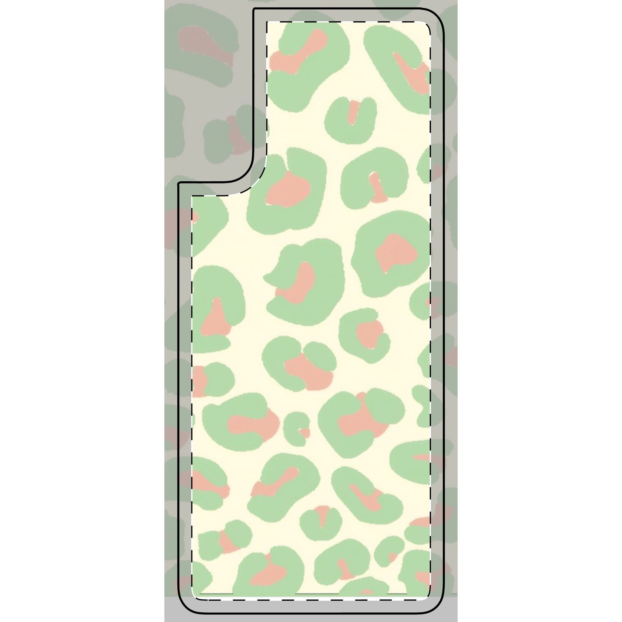 Pistachio and Strawberry Leopard Print Phone Case