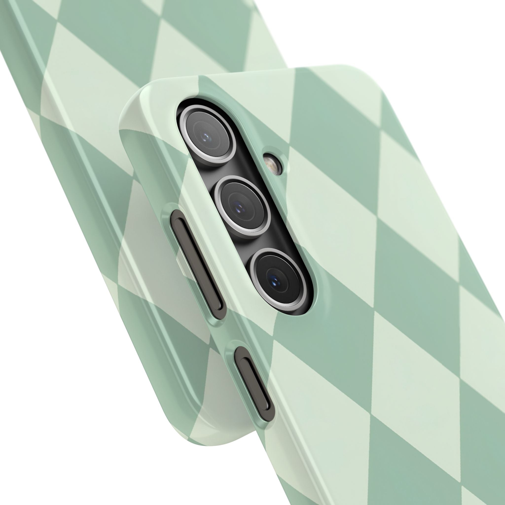 Mint Argyle Snap Phone Case