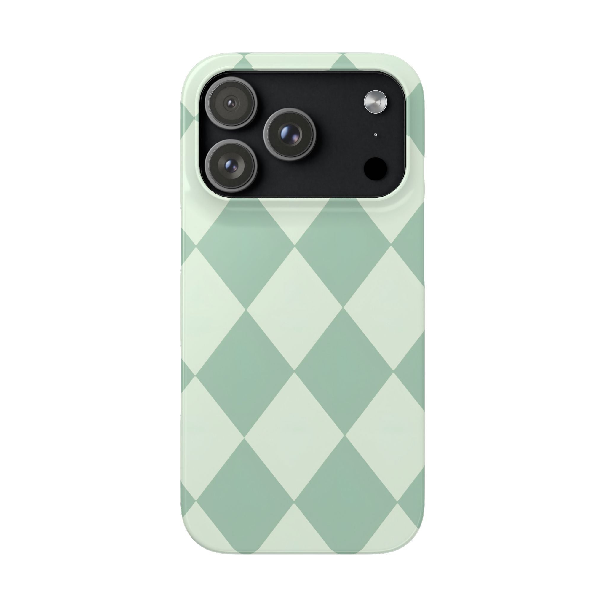 Mint Argyle Snap Phone Case