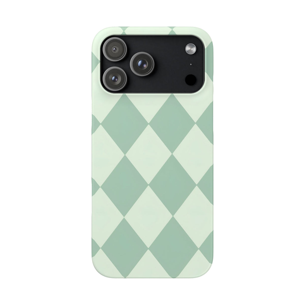 Mint Argyle Snap Phone Case