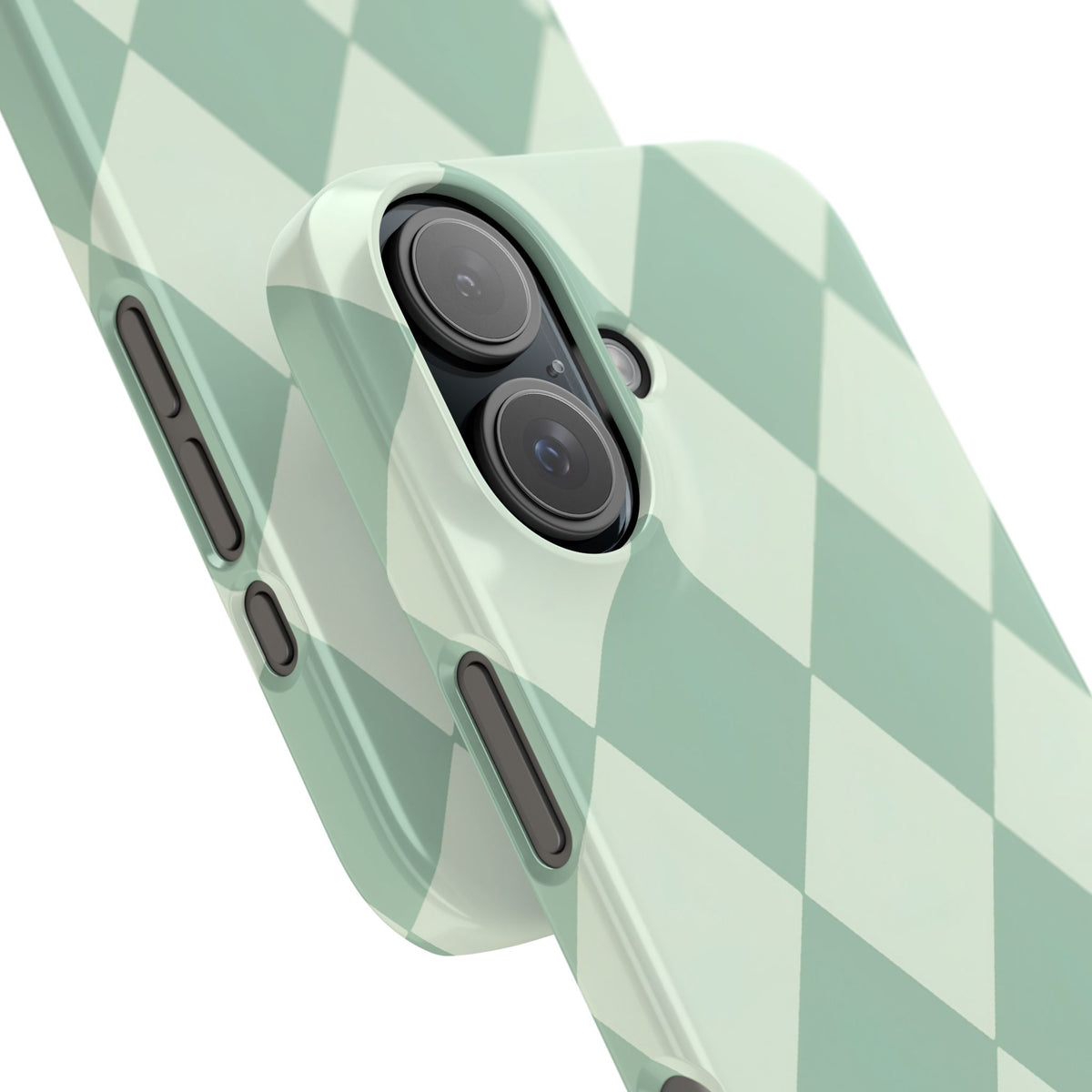 Mint Argyle Snap Phone Case