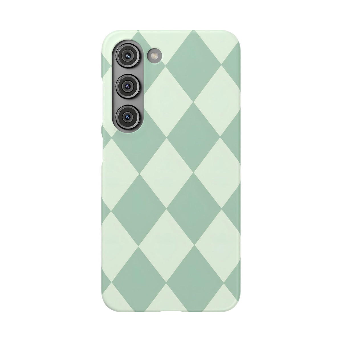 Mint Argyle Snap Phone Case