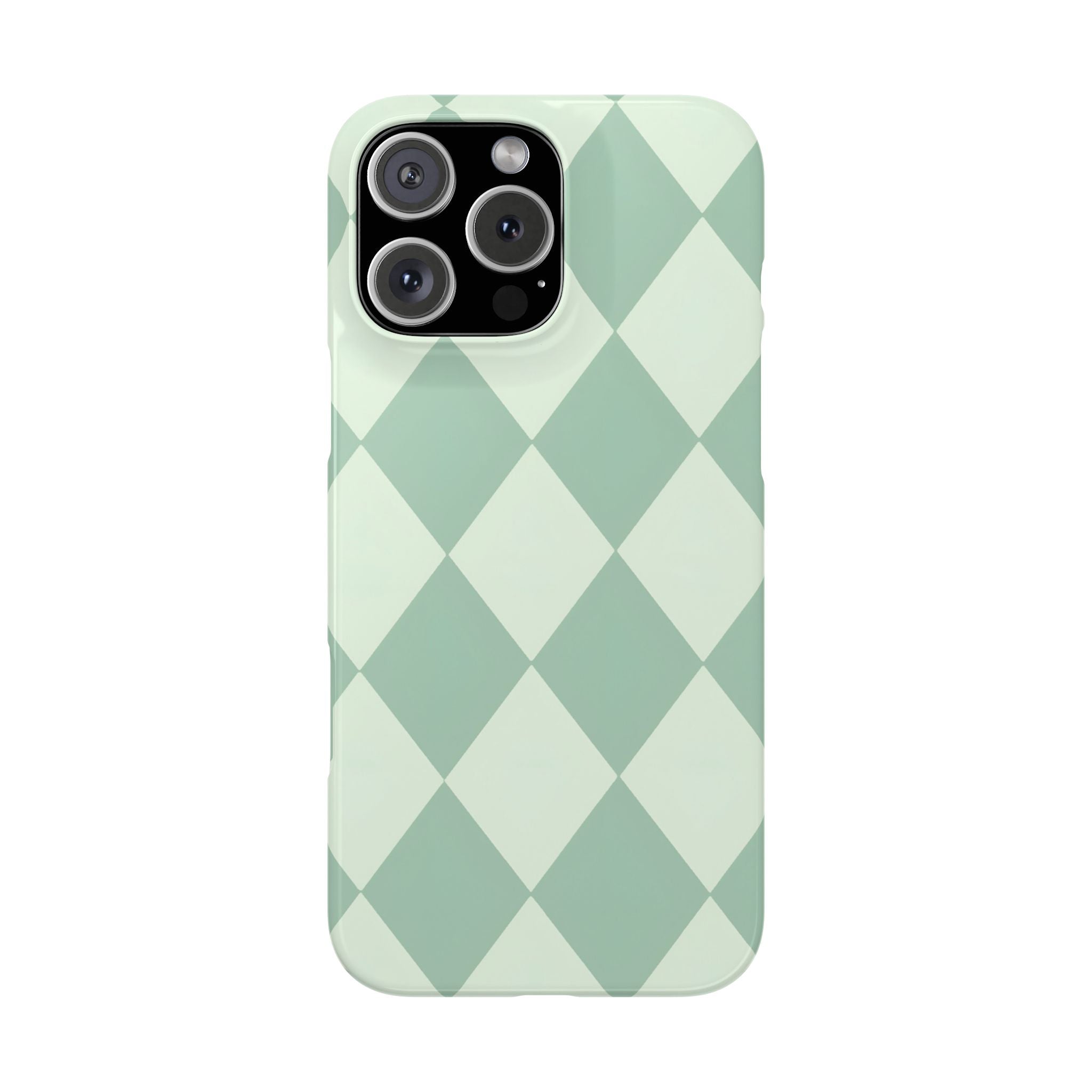 Mint Argyle Snap Phone Case